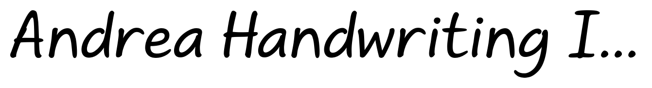 Andrea Handwriting II Print Slant Medium